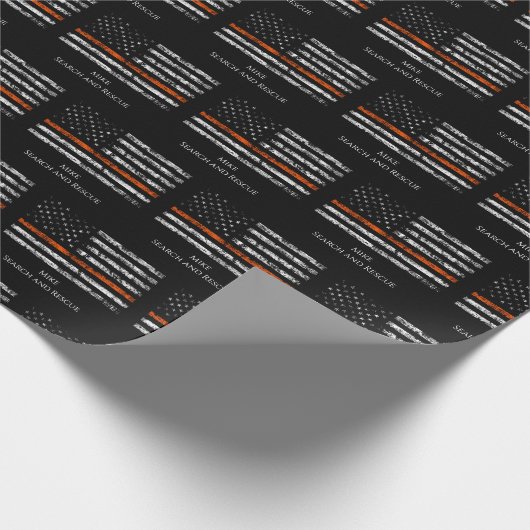 Zoek- en reddingspapier Dunne Oranje Lijn Cadeaupapier (Hoek)