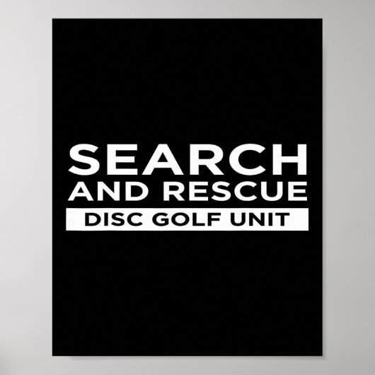 Zoek- en Reddingsschijfgolf Eenheid Funny Sarcasme Poster (Voorkant)