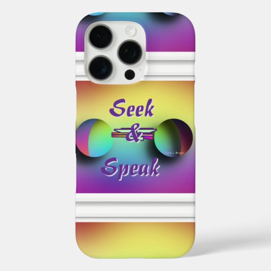 Zoek en spreek Logo Case-Mate iPhone Case (Achterkant)