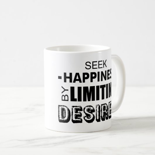 Zoek geluk door grenzen te stellen aan toewijding koffiemok (Voorkant rechts)
