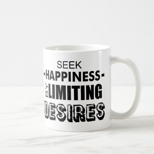 Zoek geluk door grenzen te stellen aan toewijding koffiemok (Rechts)