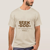 Zoek God Christelijk T-shirt | Geloof geïnspireerd (Voorkant)