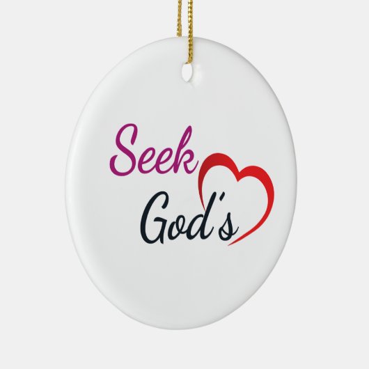 Zoek Gods Hart - Rond Keramisch Ornament (Rechts)