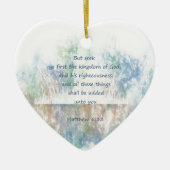 Zoek Gods koninkrijkscriptie Matthew Inspirerend Keramisch Ornament (Voorkant)