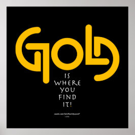 Zoek Gold Ambigram Poster