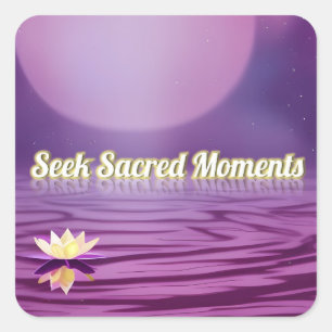 Zoek heilige momenten vierkante sticker