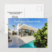 Zoek het Briefkaart van uw Dream Home Real Estate  (Voorkant / Achterkant)