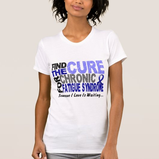 Zoek het Cure CFS Chronic Fatigue Syndrome T-shirt (Voorkant)