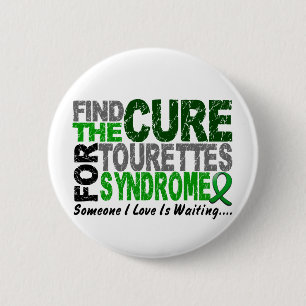 Zoek het Cure Tourette-syndroom Ronde Button 5,7 Cm