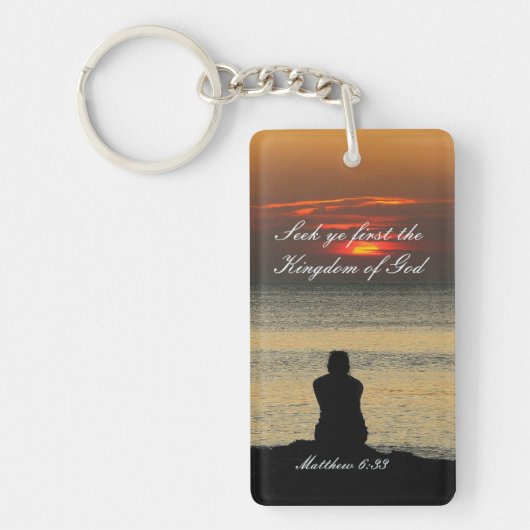 Zoek het eerste Koninkrijk van God, Mattheüs 6:33, Sleutelhanger (Voorkant)