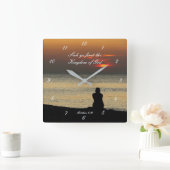 Zoek het eerste koninkrijk van God, Matthew 6:33 S Vierkante Klok (Huis)