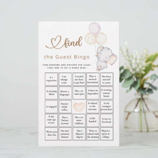 Zoek het ganzenmeisje van het gastbingo Elephant & (Staand voorkant)