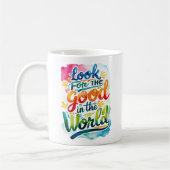 Zoek het goede in de wereld Mok (Links)
