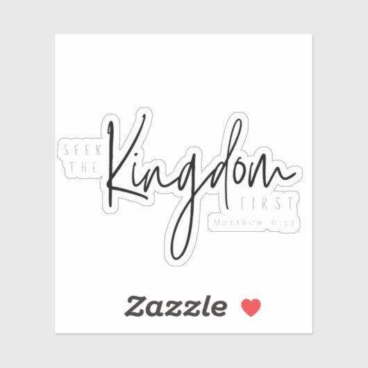 Zoek het koninkrijk eerst Christelijk Sticker (Vel)