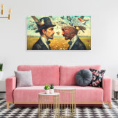 Zoek het nieuwe nest canvas afdruk (Insitu (Woonkamer))