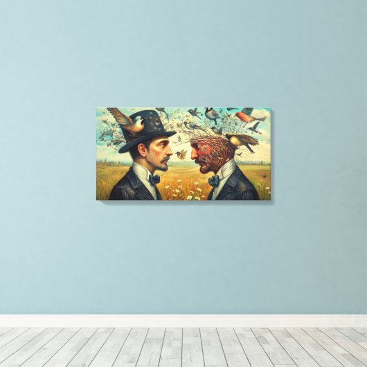 Zoek het nieuwe nest canvas afdruk (Insitu (Houten vloer))