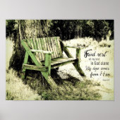 Zoek het Poster Rest My Soul (Weathered Bench) 15x (Voorkant)