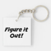 "Zoek het uit!" frase Sleutelhanger (Achterkant)