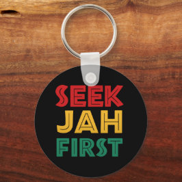 Zoek Jah Eerst Rastafarian Reggae Rasta Kleuren Sleutelhanger