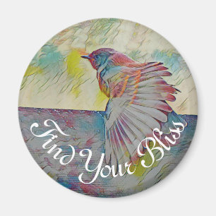 Zoek je Bliss Rainbow Bird of Love Magnet