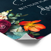 Zoek je bruiloft-recept voor wijn marineschrift poster (Hoek)