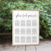 Zoek je bruiloft-sessieschema op het zitvlak poster