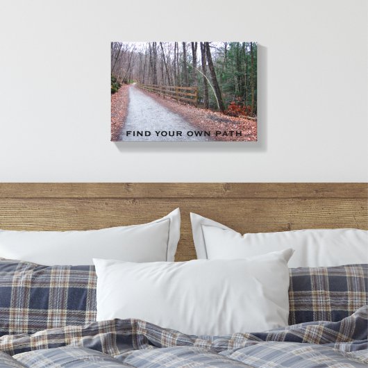 Zoek je eigen pad canvas afdruk (Insitu (Slaapkamer))