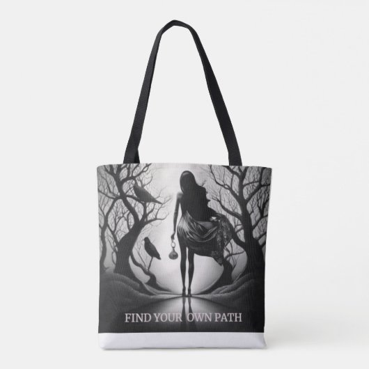Zoek je eigen pad tote bag (Achterkant)