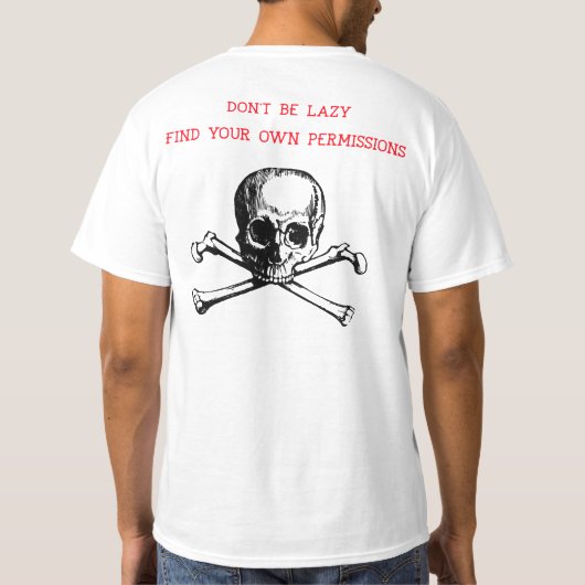 Zoek je eigen rechten Metaal detecteren T-shirt (Achterkant)