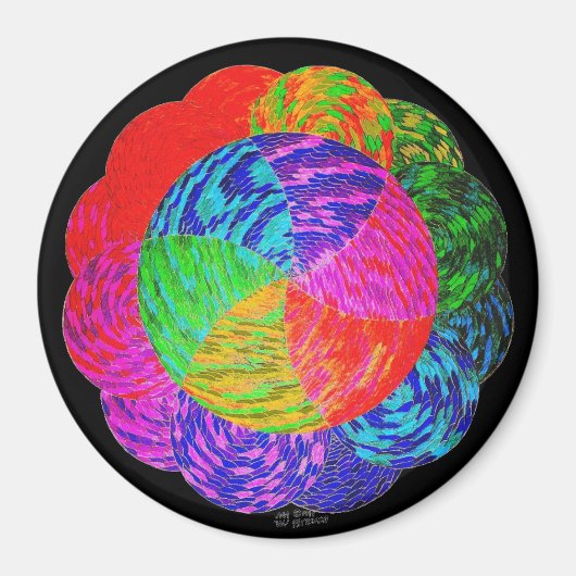 Zoek je gele brrick Road Magneet (Voorkant)