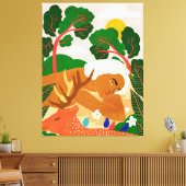 Zoek je gelukkige plek en ga er vaak heen canvas afdruk (Insitu (Woonkamer))