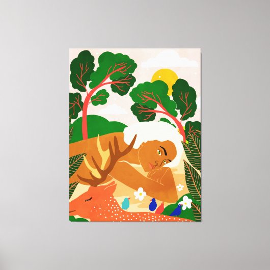 Zoek je gelukkige plek en ga er vaak heen canvas afdruk (Voorkant)