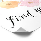 Zoek je gelukkige Waterverf bloemen Poster (Hoek)