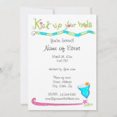 Zoek je Heels Blue Drink Party-uitnodiging Kaart (Achterkant)