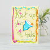 Zoek je Heels Invitation Yellow Kaart (Staand voorkant)