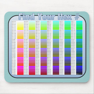 Zoek je hexadecimaal nummer muismat