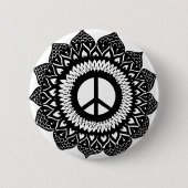 Zoek je innerlijke vrede | Mandala-ontwerp Ronde Button 5,7 Cm (Voorkant)