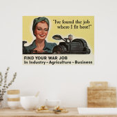 Zoek je oorlogstaak ~  Tweede Wereldoorlog. Poster (Keuken)