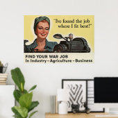 Zoek je oorlogstaak ~  Tweede Wereldoorlog. Poster (Thuiskantoor)