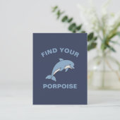 Zoek je Porpoise Funny Ocean Zee Animal Fish Pun Briefkaart (Staand voorkant)