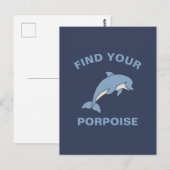 Zoek je Porpoise Funny Ocean Zee Animal Fish Pun Briefkaart (Voorkant / Achterkant)