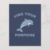 Zoek je Porpoise Funny Ocean Zee Animal Fish Pun Briefkaart (Voorkant)