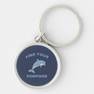 Zoek je Porpoise Funny Ocean Zee Animal Fish Pun Sleutelhanger