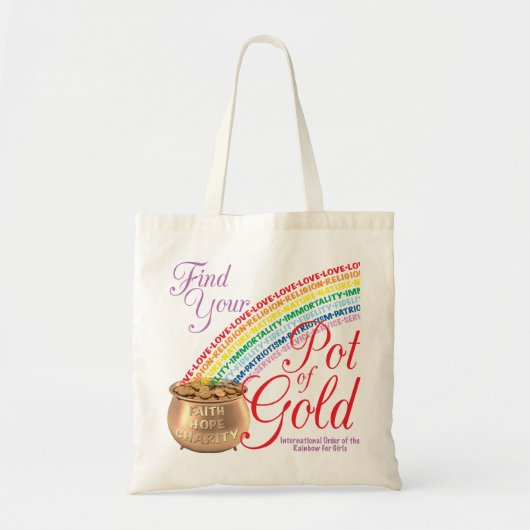 Zoek je potje Gold Canvas tas (Voorkant)