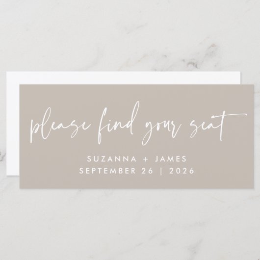 Zoek je stempel op het script voor bruiloft (Voorkant / Achterkant)