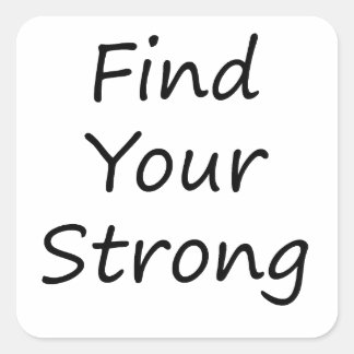 Zoek je sterke vierkante sticker