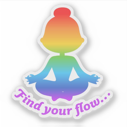 Zoek je Sticker (regenboog) (Voorkant)