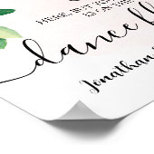 Zoek je stoel Bruiloftsreceptie Citroenen Roze Bor Poster (Hoek)