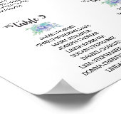 Zoek je tabelnummer - Zitdiagram Poster (Hoek)