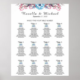 Zoek je tabelnummer - Zitdiagram Poster